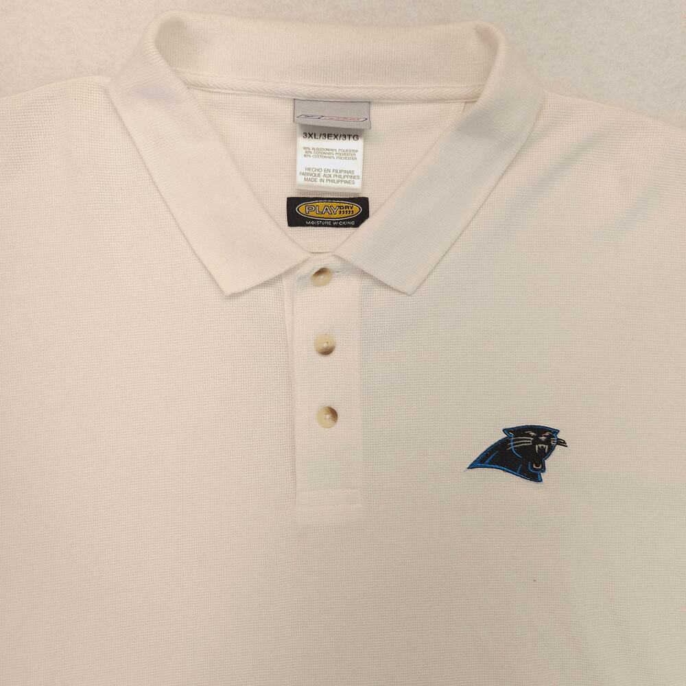Reebok Carolina Pathners Collared Football Polo Shirt Adult Mens Size 3XL White